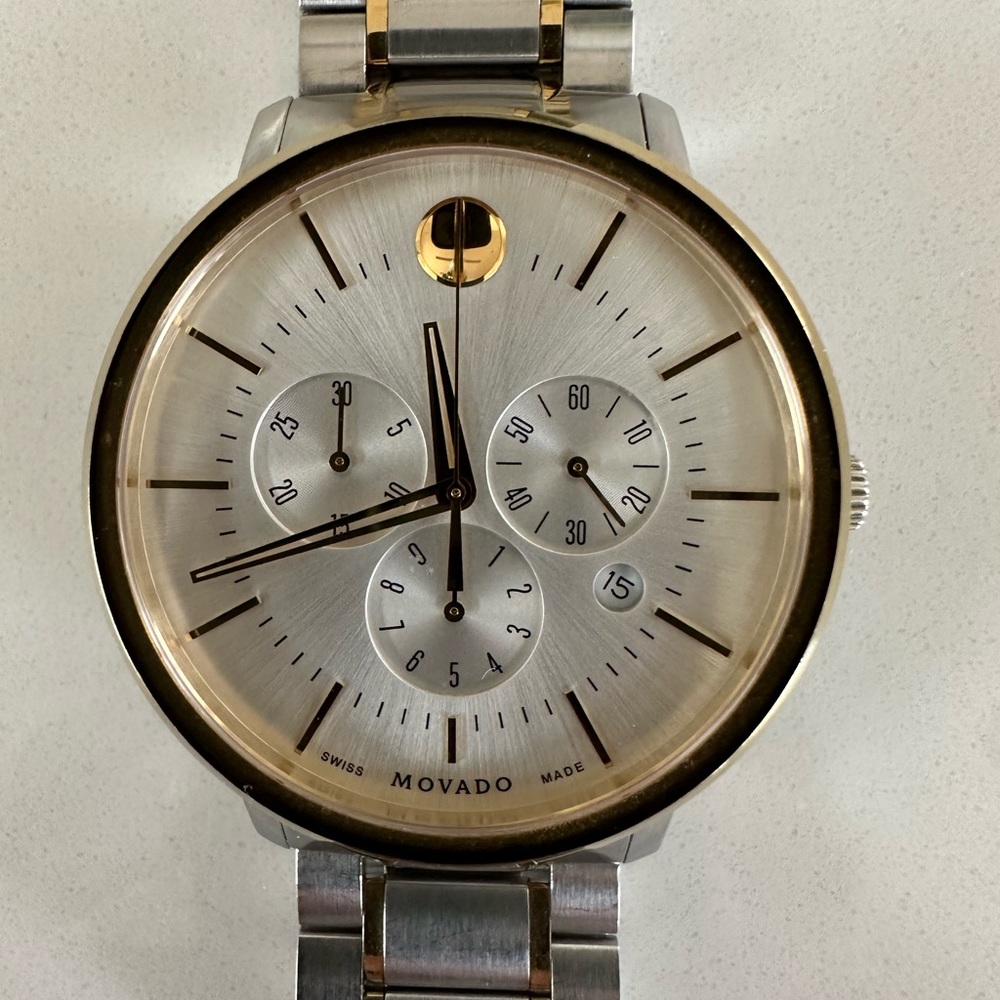 Movado two-tone watch unisex with box and tags